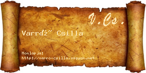 Varró Csilla névjegykártya