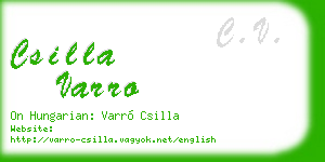 csilla varro business card